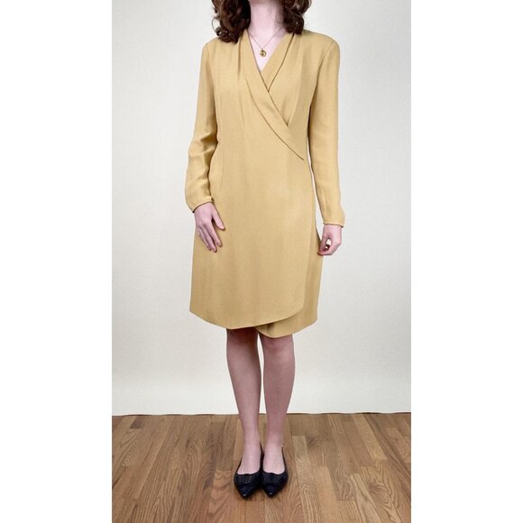 Vintage Giorgio Armani 80s 90s Blazer Dress Mini Midi Office Suit Old Money Luxe - Picture 9 of 9